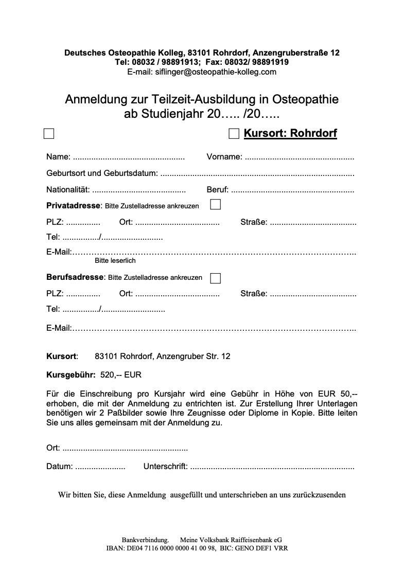 Anmeldeformular als PDF